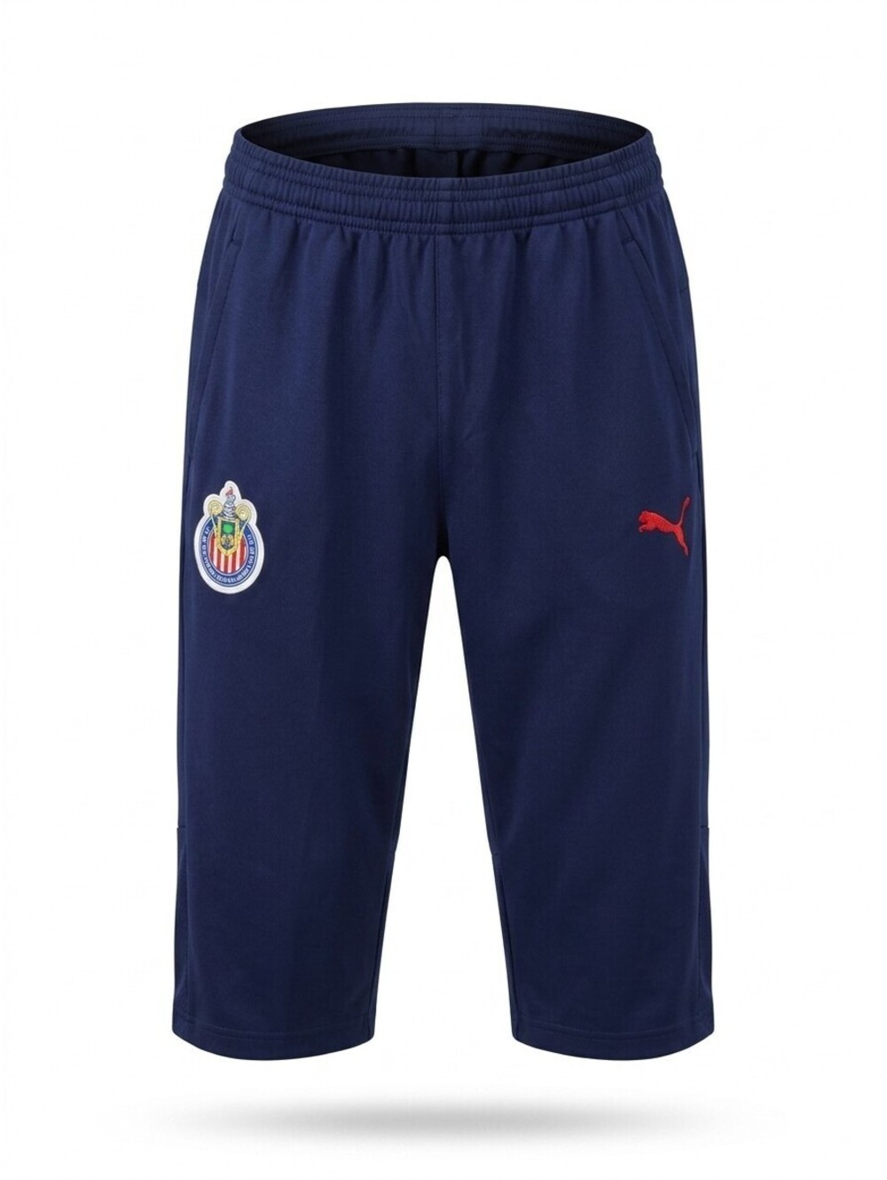 Puma Chivas de Guadalajara 3/4 Training Pants Boys M Navy Blue Soccer Futbol EUC